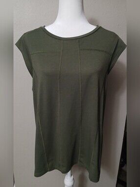 Lucy Olive Green Cap Sleeve Tank Top